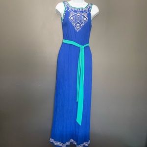 Flying Tomato Blue Sleeveless Maxi Dress